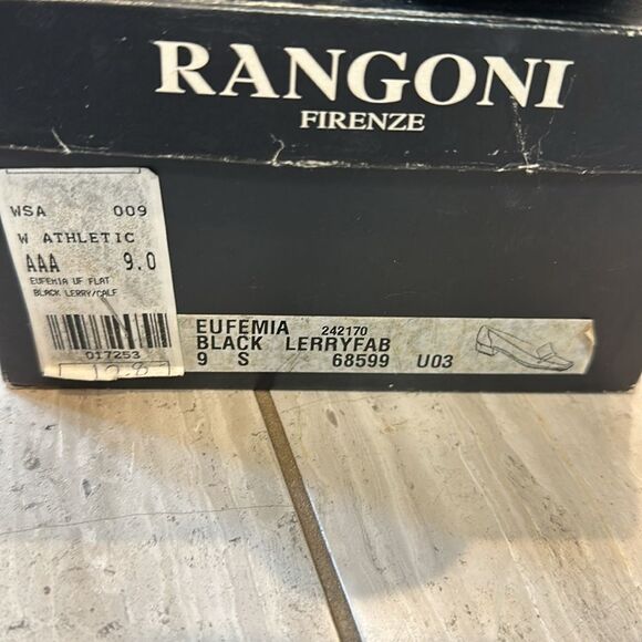 Rangoni Italian Eufemia Black Loafer Flats with Silver Buckle Detail US 9 - Picture 8 of 8